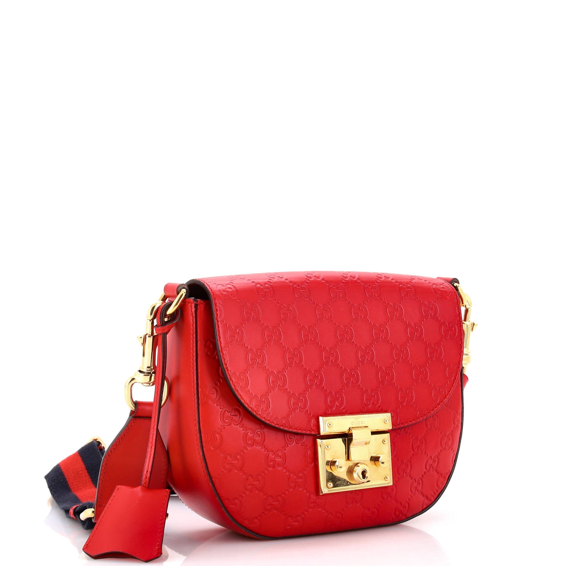 Padlock Saddle Shoulder Bag Guccissima Leather Medium