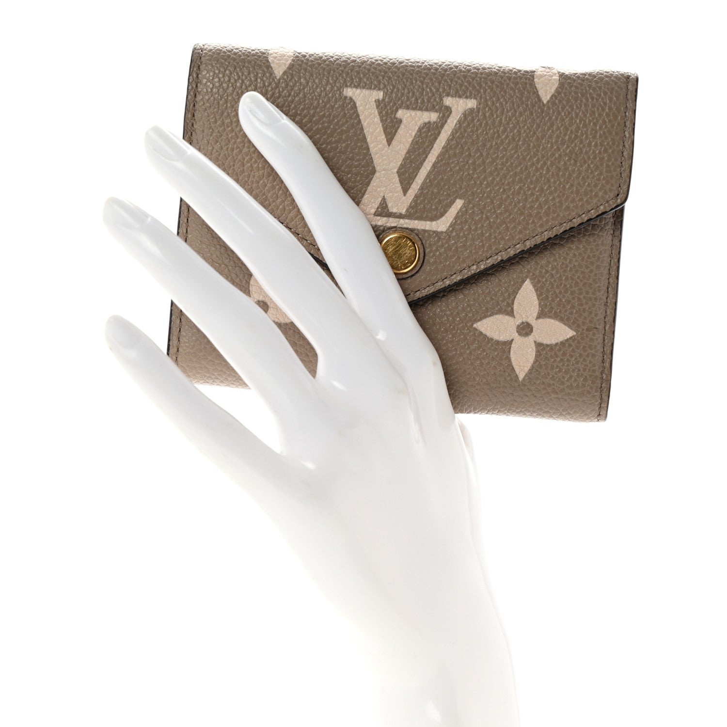 Empreinte Monogram Giant Victorine Wallet Tourterelle Creme