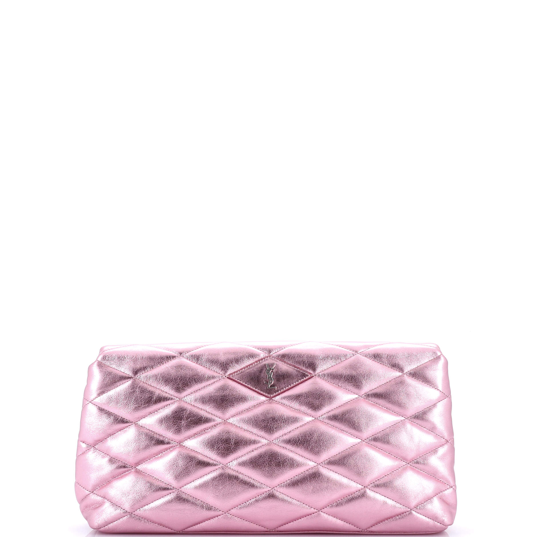 Sade Puffer Envelope Clutch Quilted Leather Large