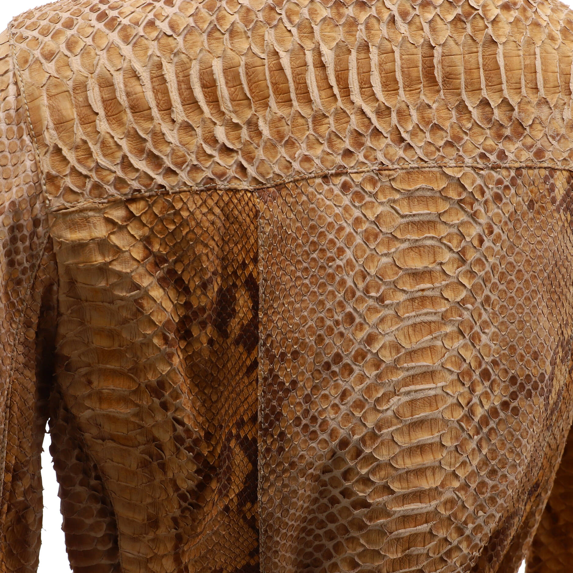 Women's Four Pocket Belted Button Up Jacket Python