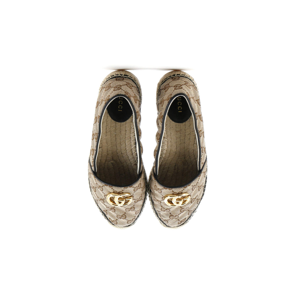 Women's GG Marmont Espadrilles Diagonal Quilted GG Canvas