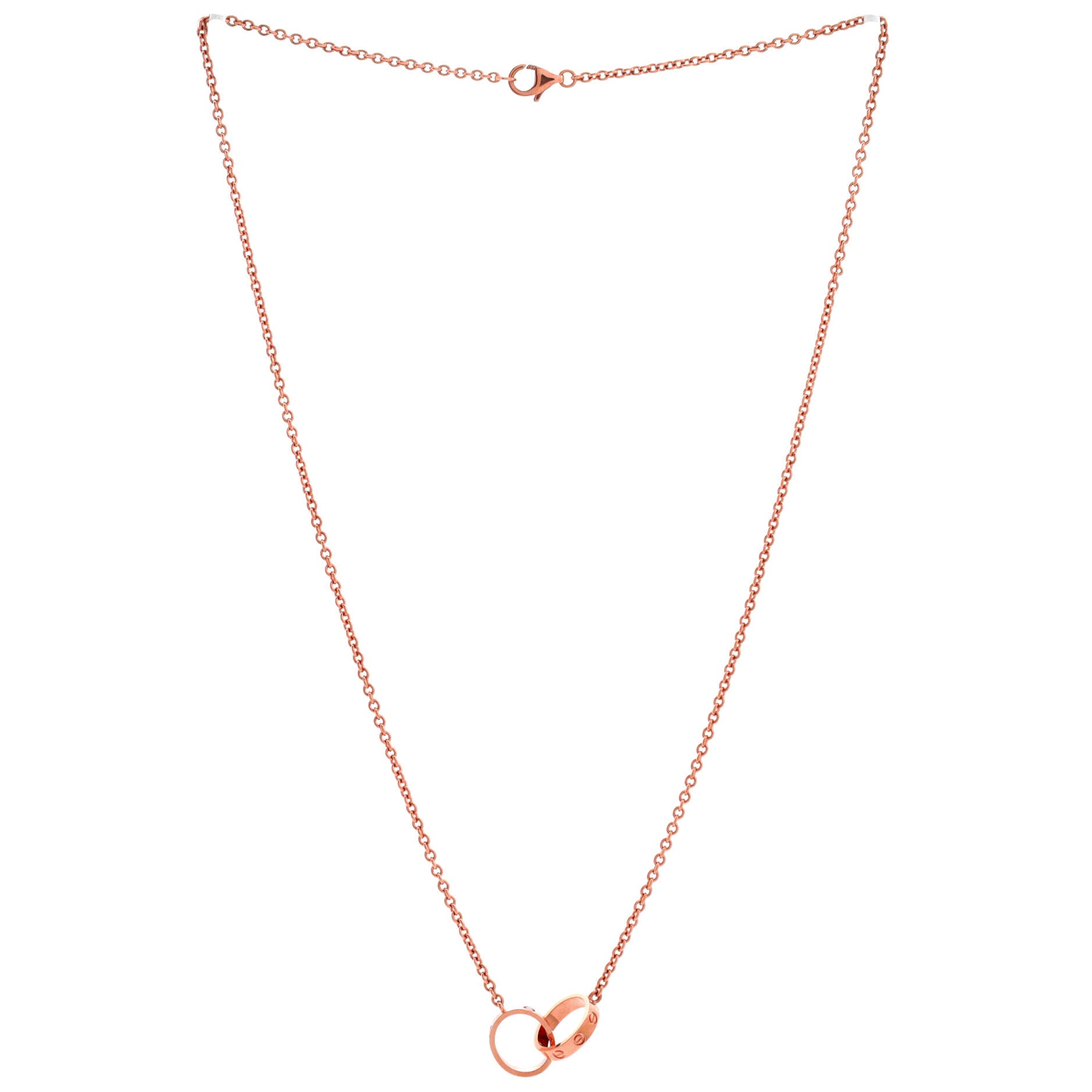 Love Interlocking Necklace 18K Rose Gold