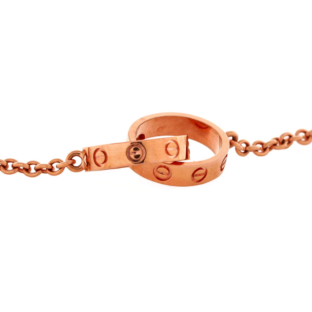 Love Interlocking Necklace 18K Rose Gold