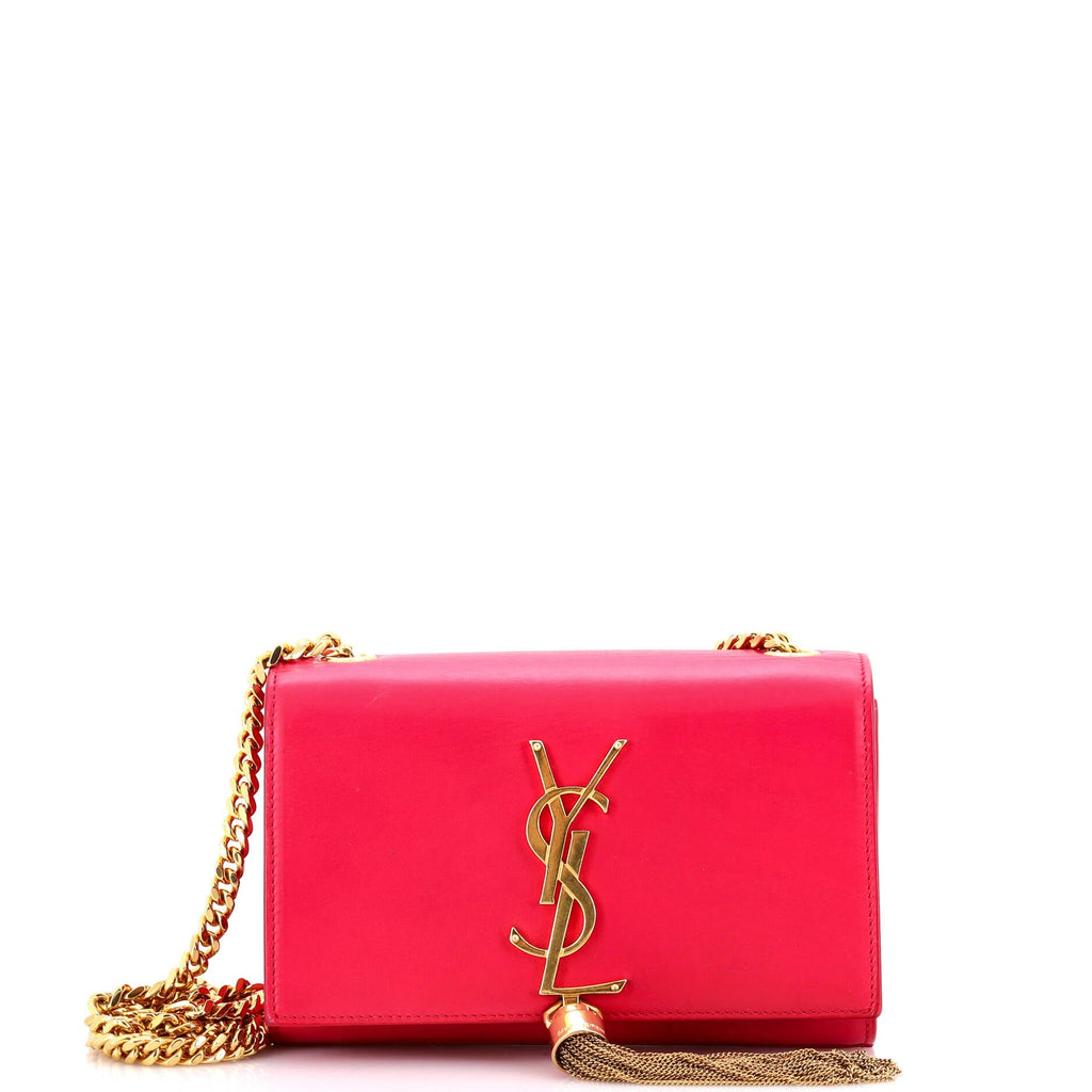 Classic Monogram Tassel Crossbody Bag Leather Small