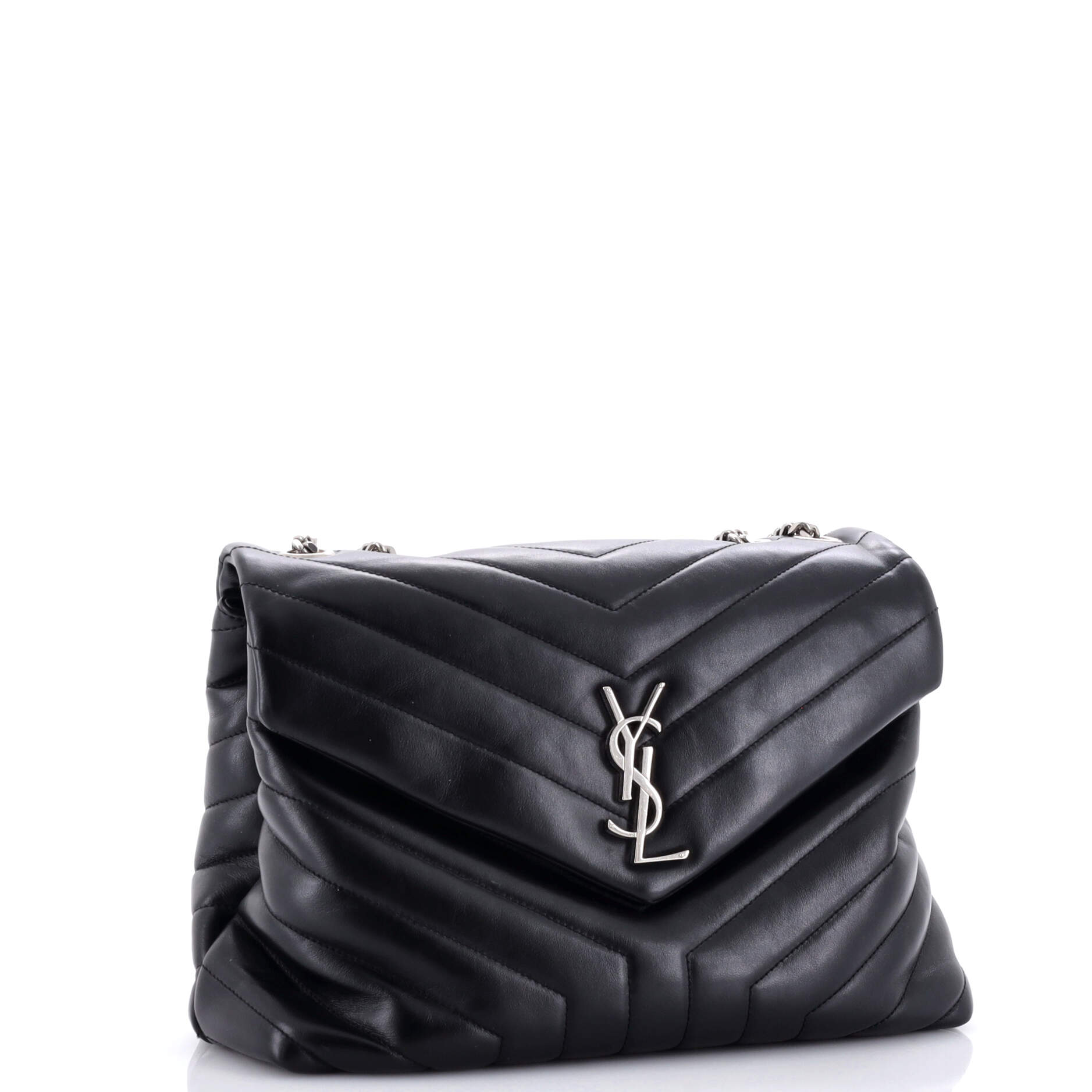 Loulou Shoulder Bag Matelasse Chevron Leather Medium