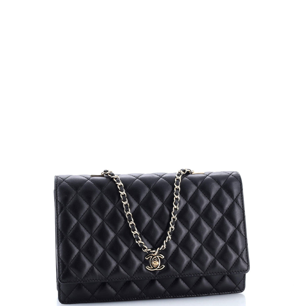 Fantasy Pearls Flap Bag Quilted Lambskin Large