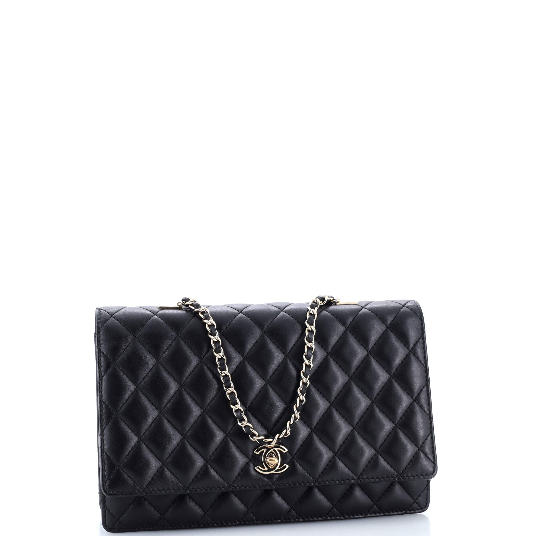 Fantasy Pearls Flap Bag Quilted Lambskin Large