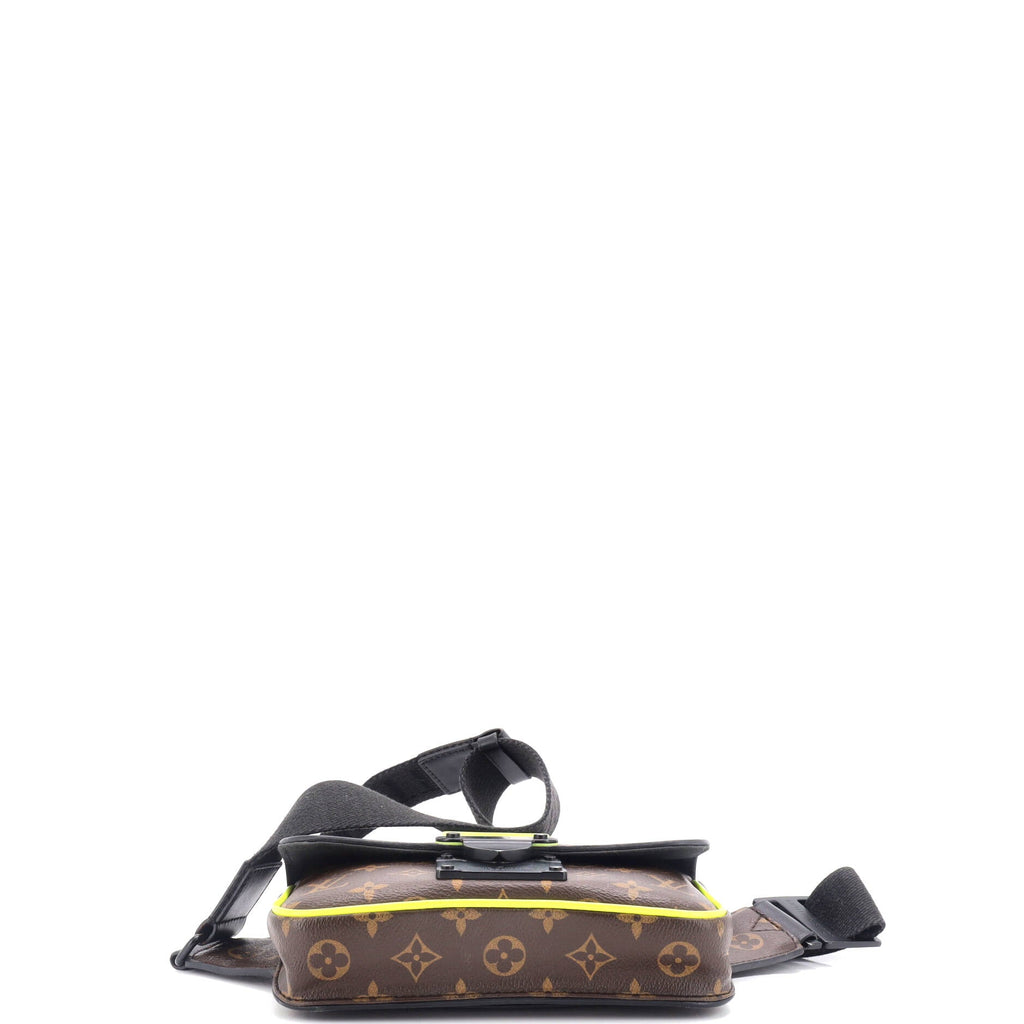 S Lock Sling Bag Macassar Monogram Canvas