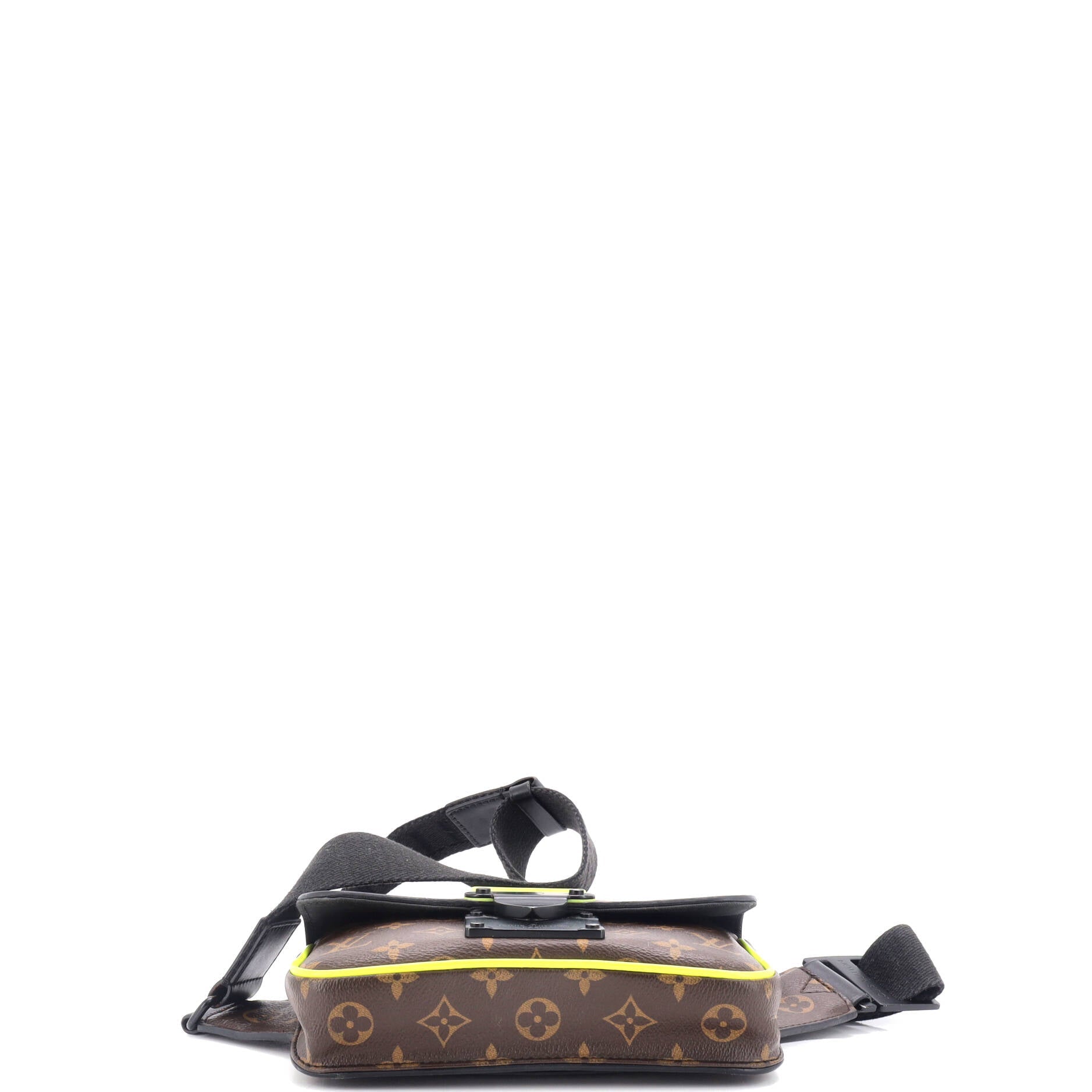 S Lock Sling Bag Macassar Monogram Canvas
