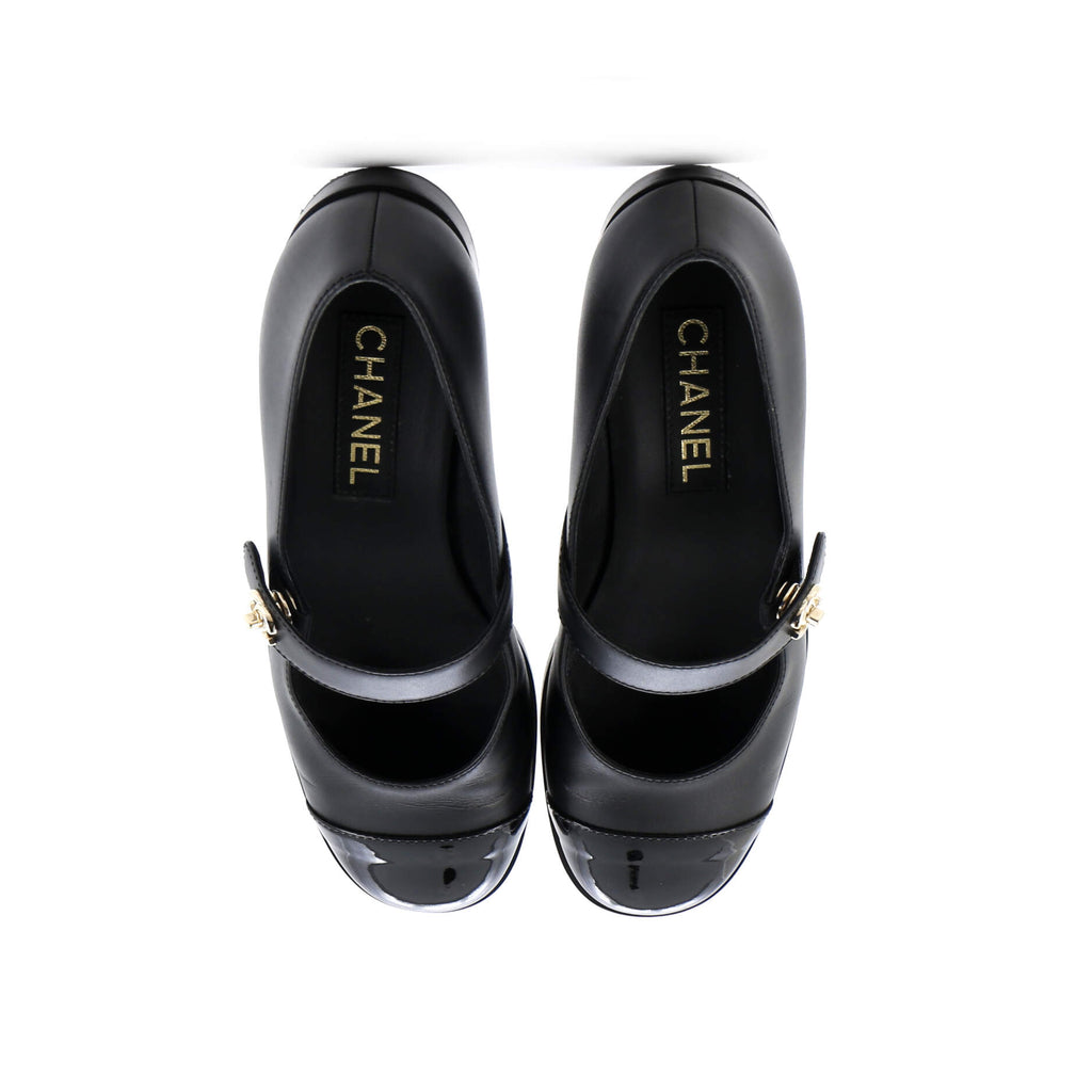 Women's CC Turnlock Mary Jane Flats Leather with Patent