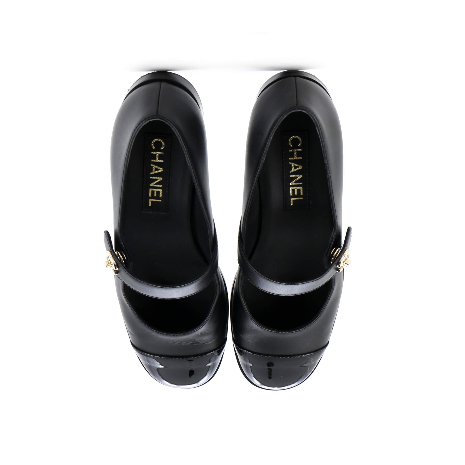 Women's CC Turnlock Mary Jane Flats Leather with Patent