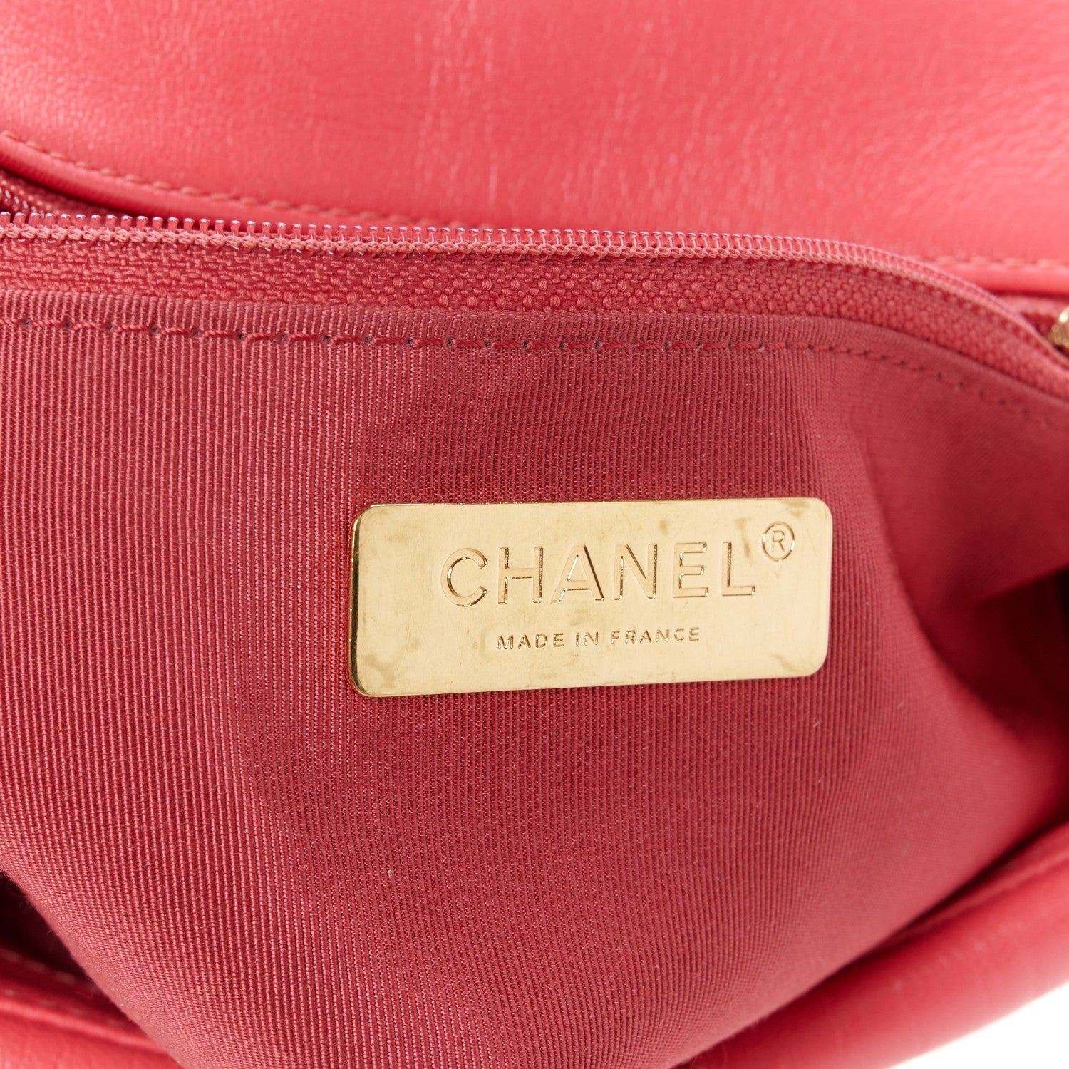 Lambskin Quilted Medium Chanel 19 Flap Dark Pink