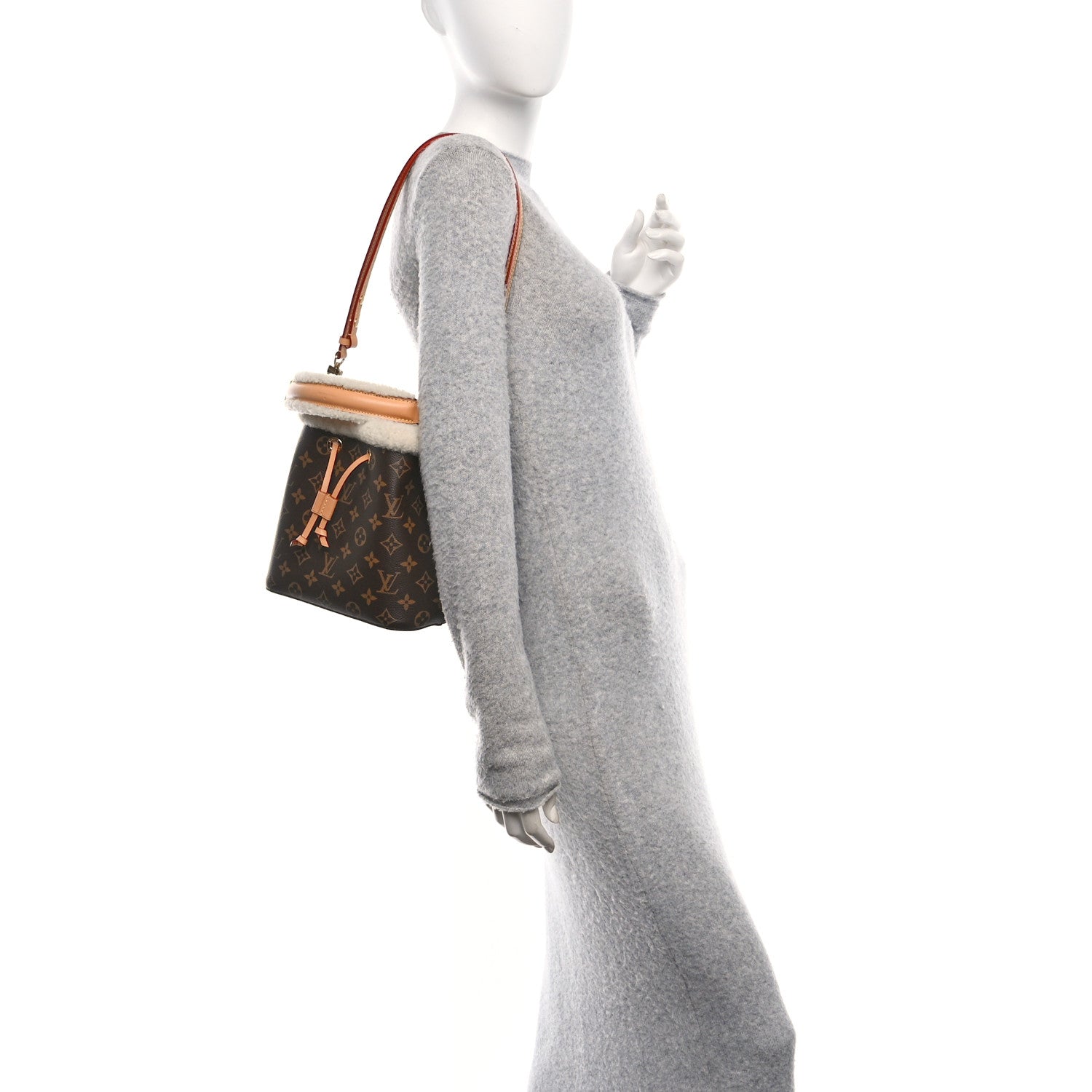 Monogram Shearling Cozygram Neonoe BB
