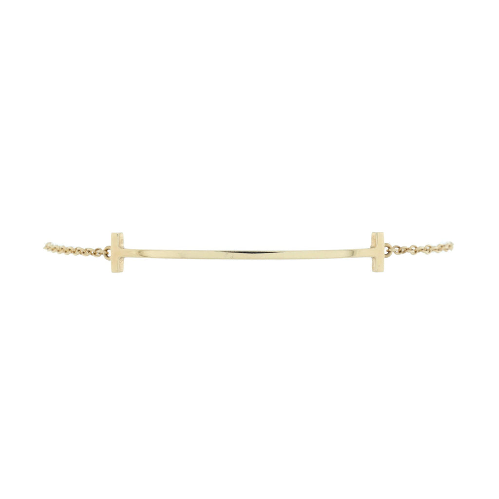 T Smile Chain Bracelet 18K Yellow Gold Medium