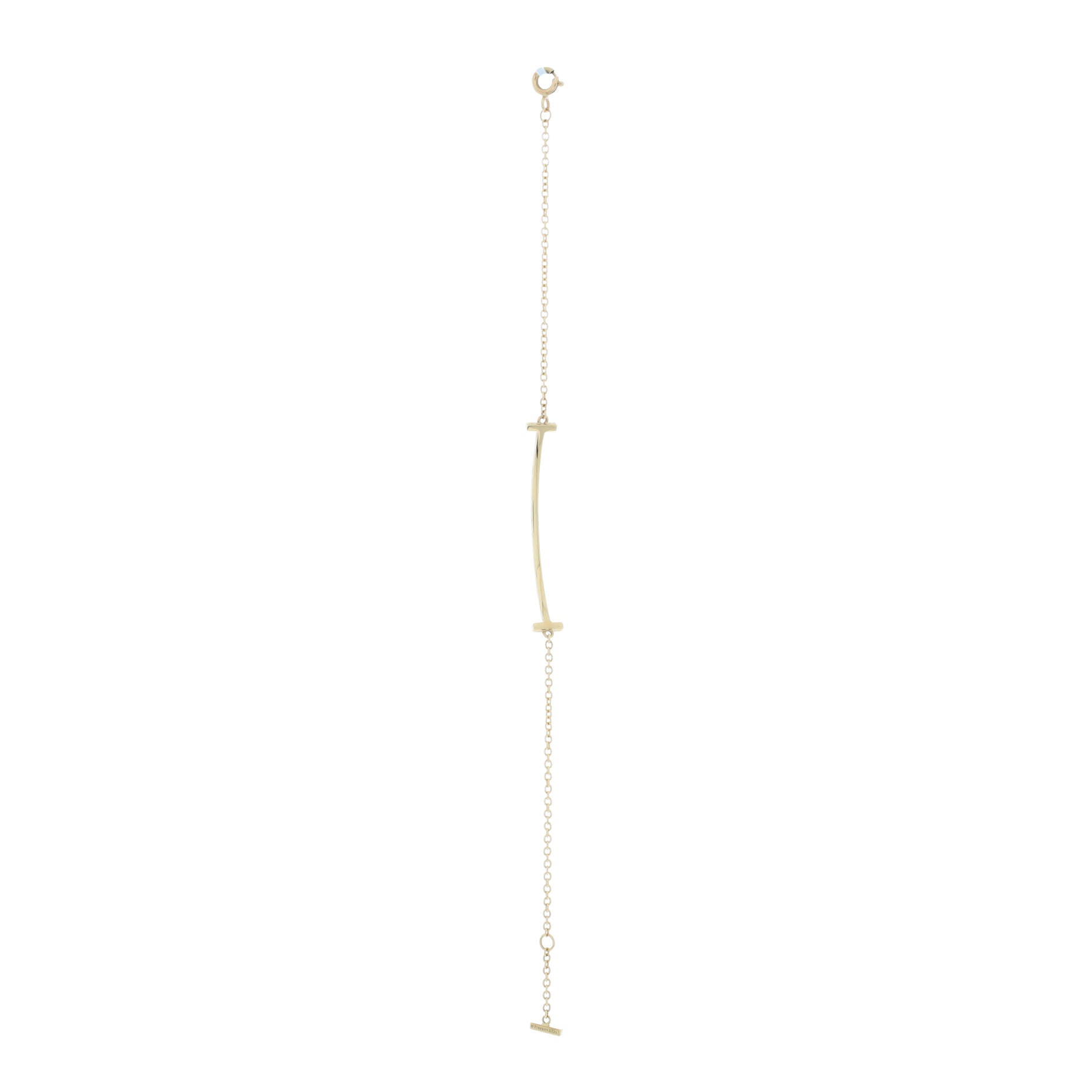 T Smile Chain Bracelet 18K Yellow Gold Medium