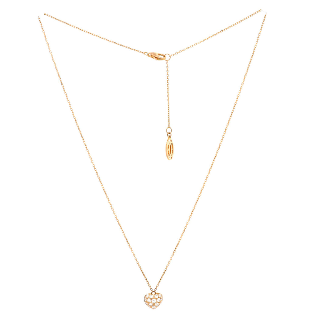 Heart Pendant Necklace 18K Rose Gold and Diamonds