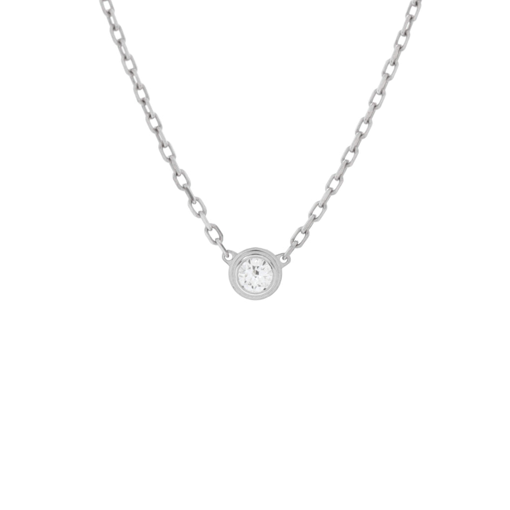 Cartier D'Amour Pendant Necklace 18K White Gold with Diamond Small