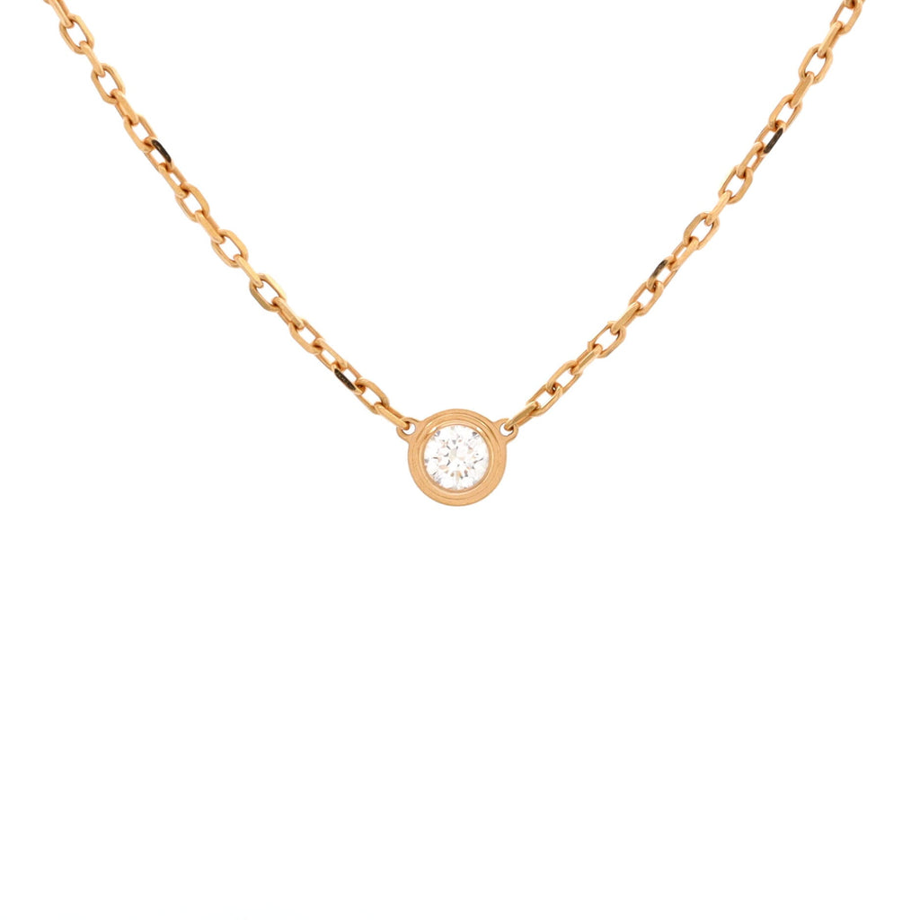 Cartier D'Amour Pendant Necklace 18K Rose Gold with Diamond Small