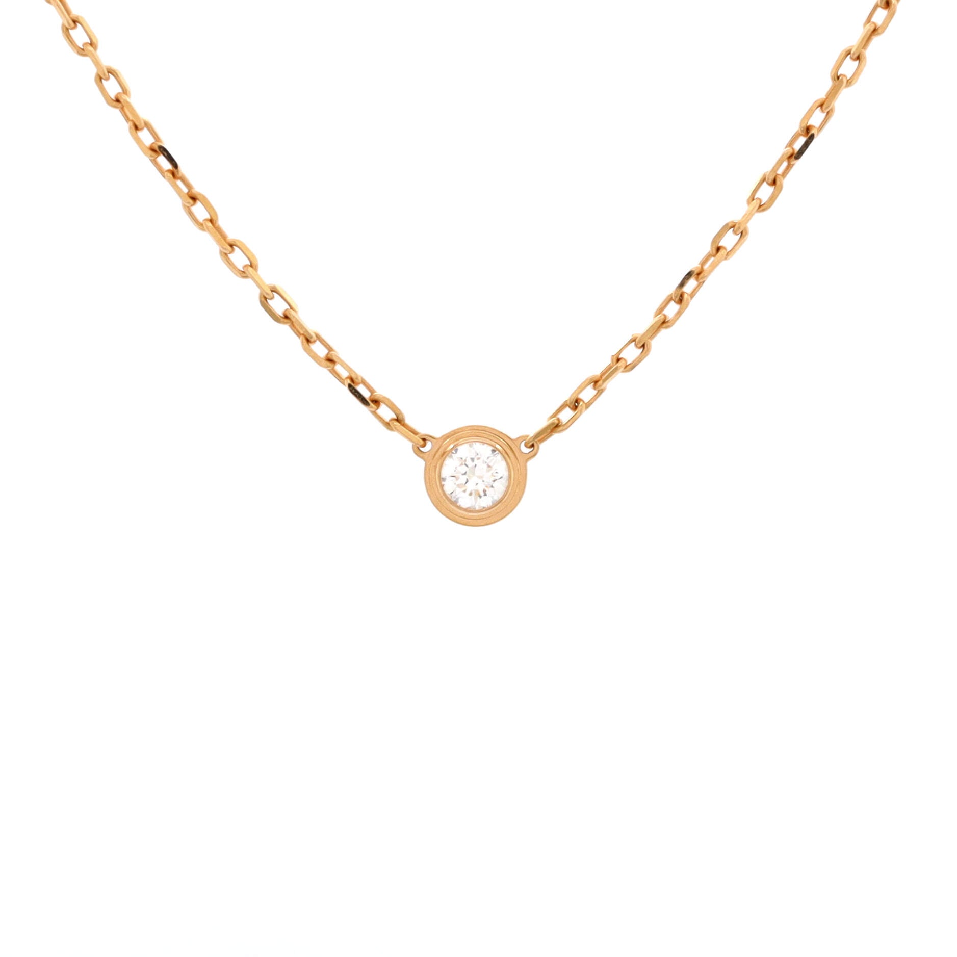 Cartier D'Amour Pendant Necklace 18K Rose Gold with Diamond Small