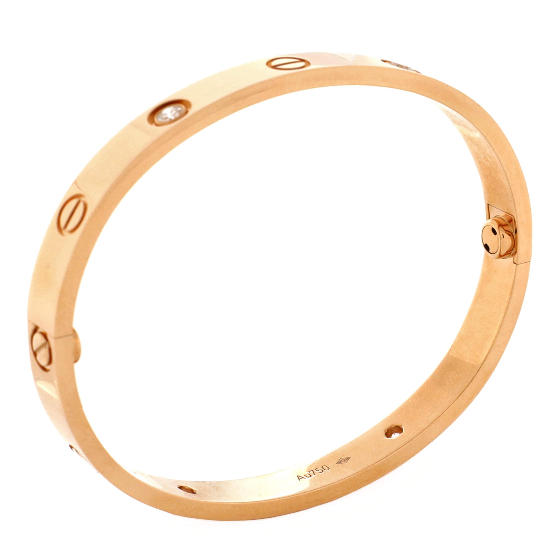 Love 4 Diamond Bracelet 18K Rose Gold with Diamonds