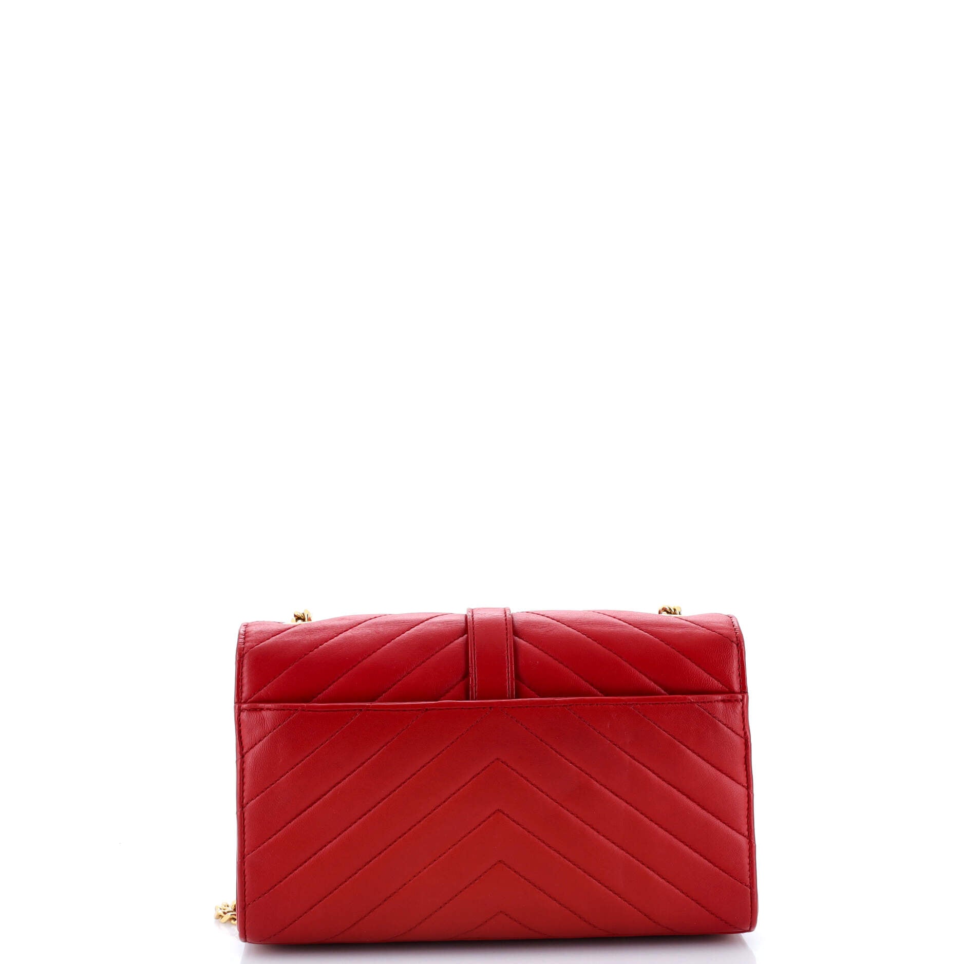 Classic Monogram Envelope Satchel Matelasse Chevron Leather Small