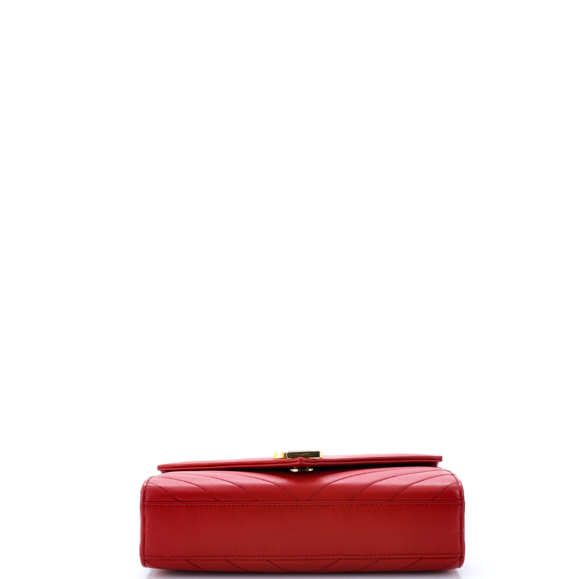 Classic Monogram Envelope Satchel Matelasse Chevron Leather Small