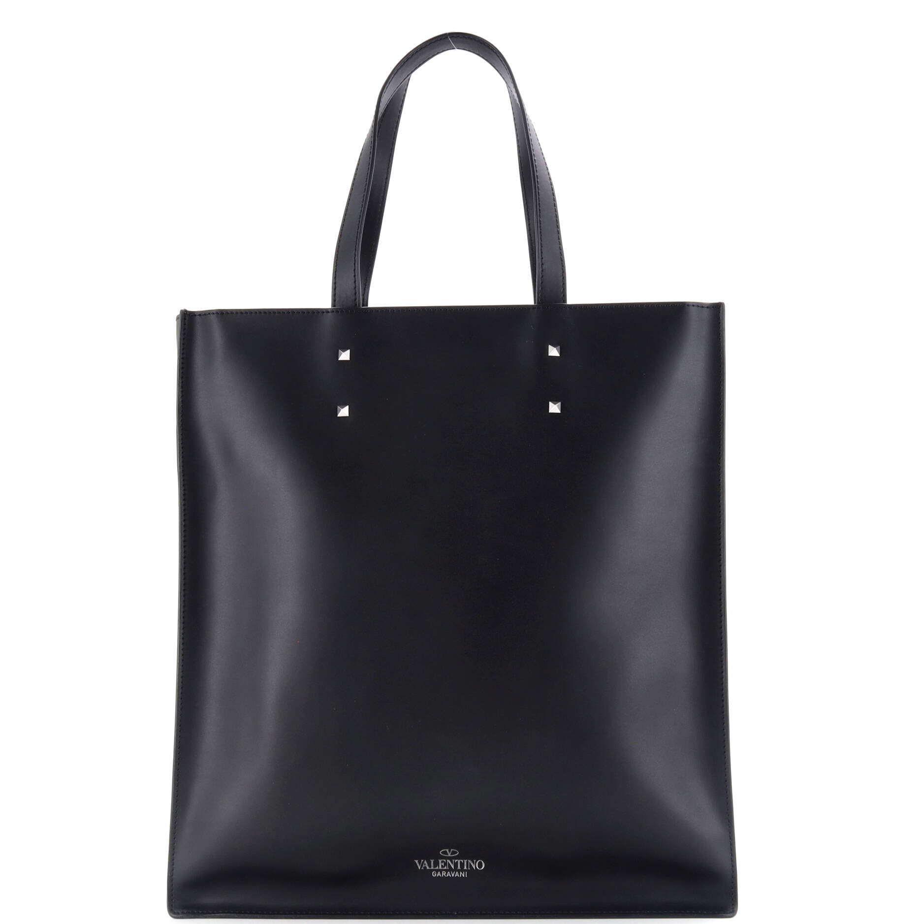 VLTN Rockstud Shopping Tote Printed Leather Tall