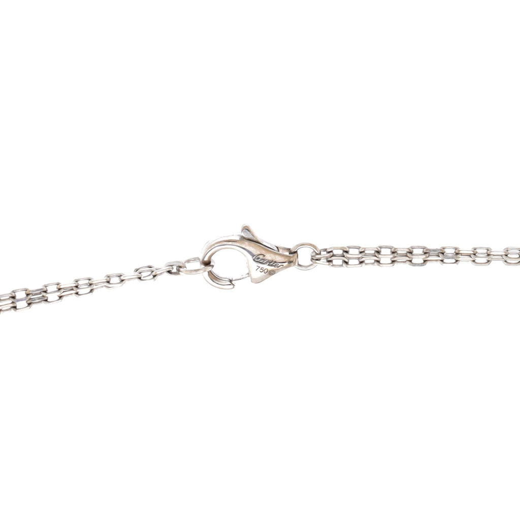 Love 3 Ring Pendant Necklace 18K Rose Gold and 18K White Gold with Diamonds