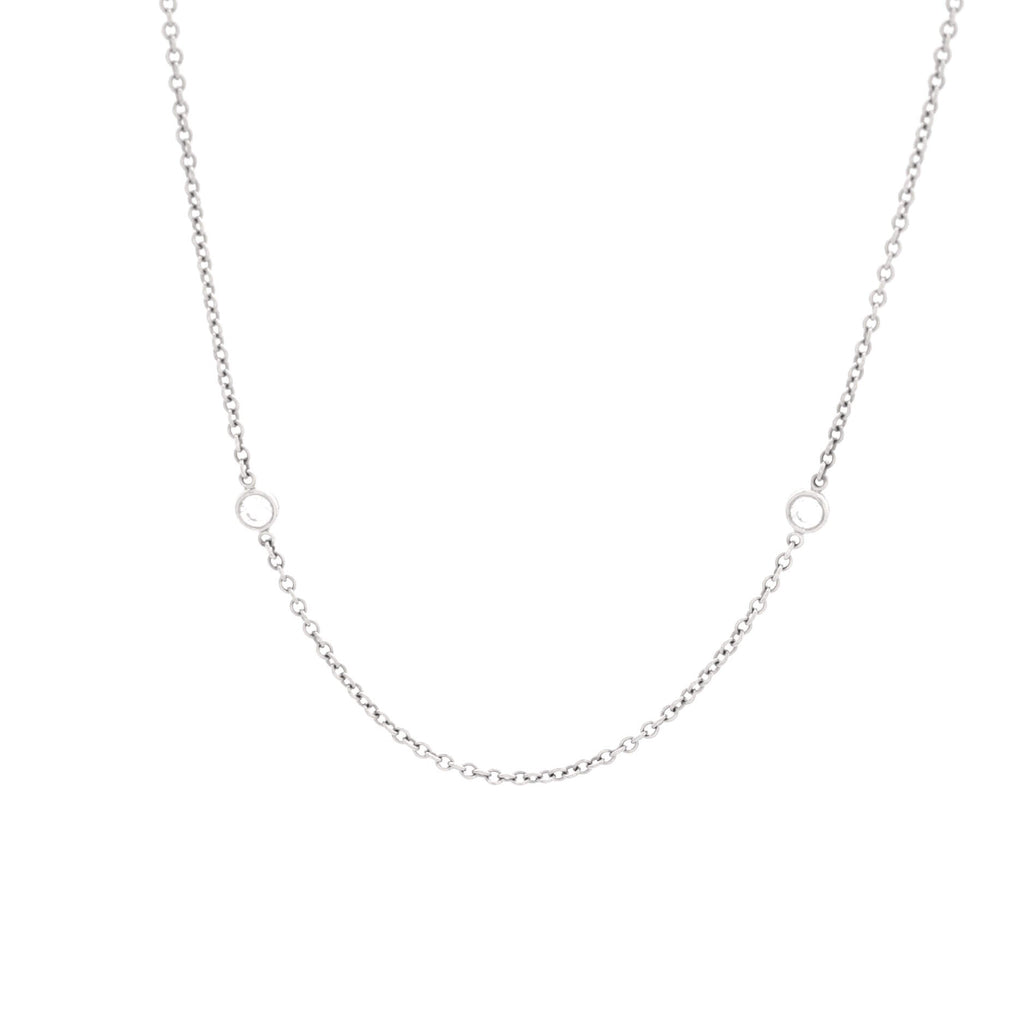 Elsa Peretti Diamonds By The Yard 10 Stone Necklace Platinum with Diamonds
