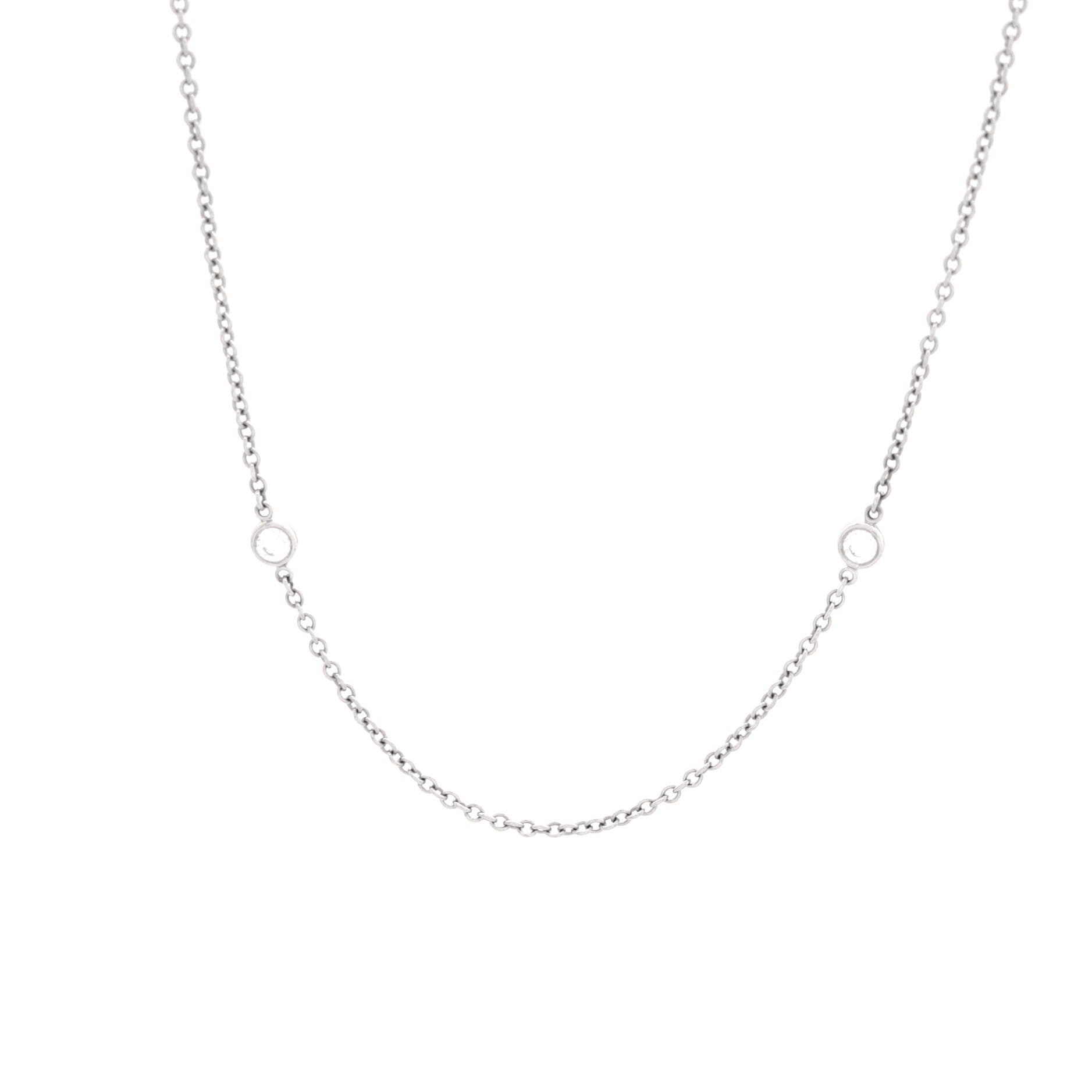 Elsa Peretti Diamonds By The Yard 10 Stone Necklace Platinum with Diamonds