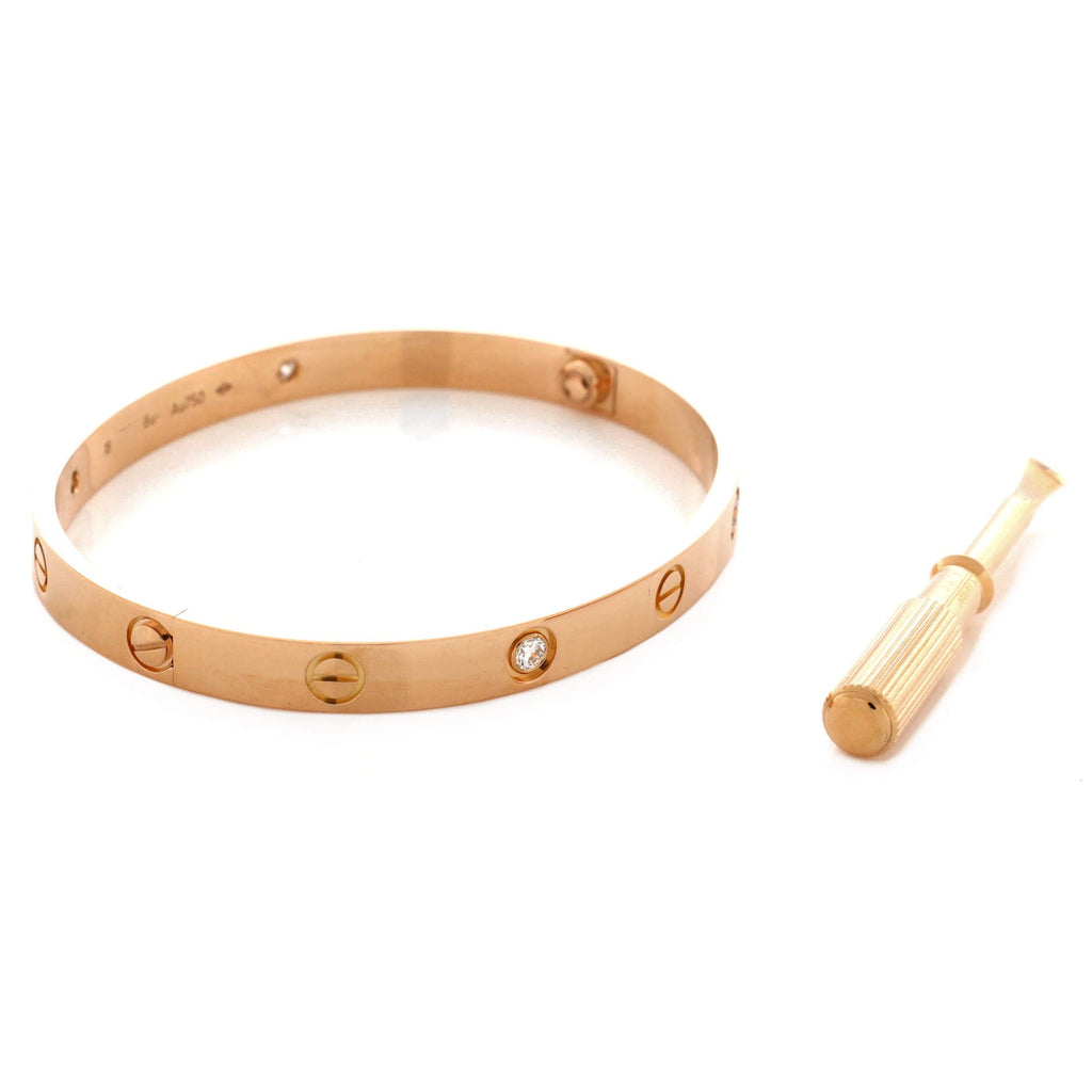 Love 4 Diamond Bracelet 18K Rose Gold with Diamonds
