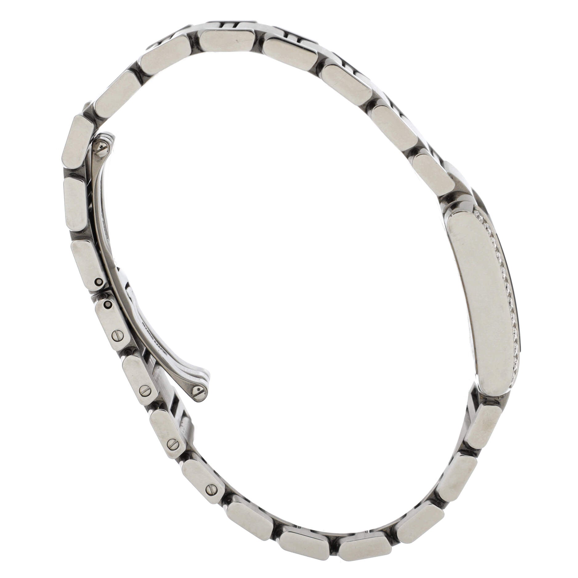 Tank Francaise Quartz Watch Stainless Steel with Diamond Bezel 20
