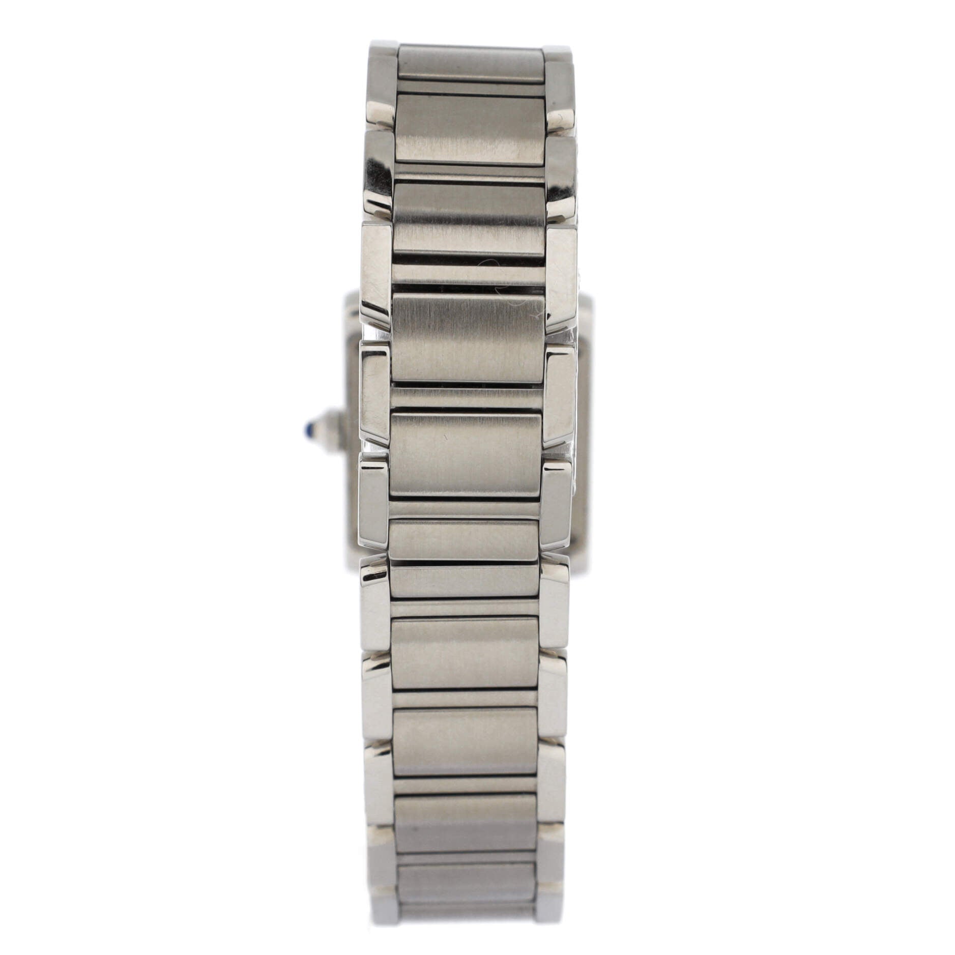 Tank Francaise Quartz Watch Stainless Steel with Diamond Bezel 20