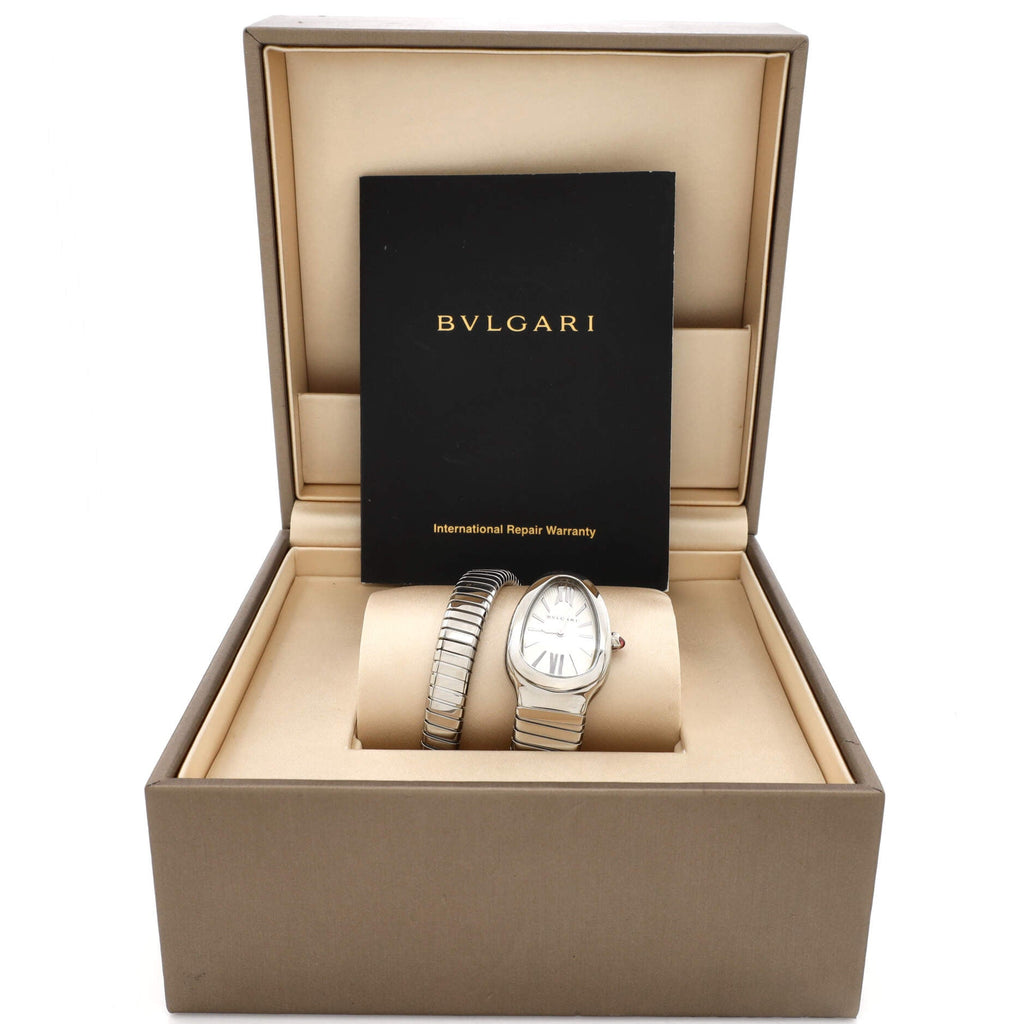 Serpenti Tubogas Single Spiral Quartz Watch Stainless Steel 23