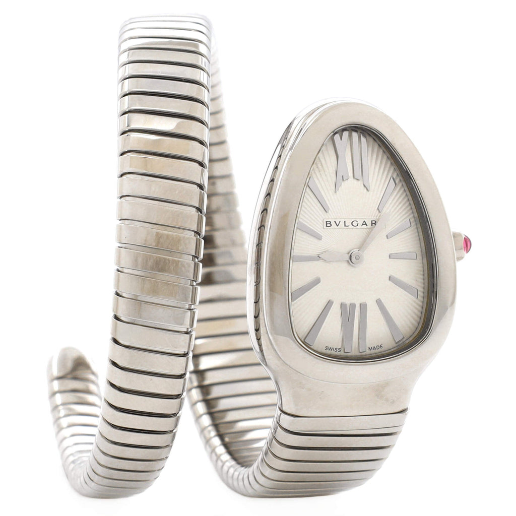 Serpenti Tubogas Single Spiral Quartz Watch Stainless Steel 23