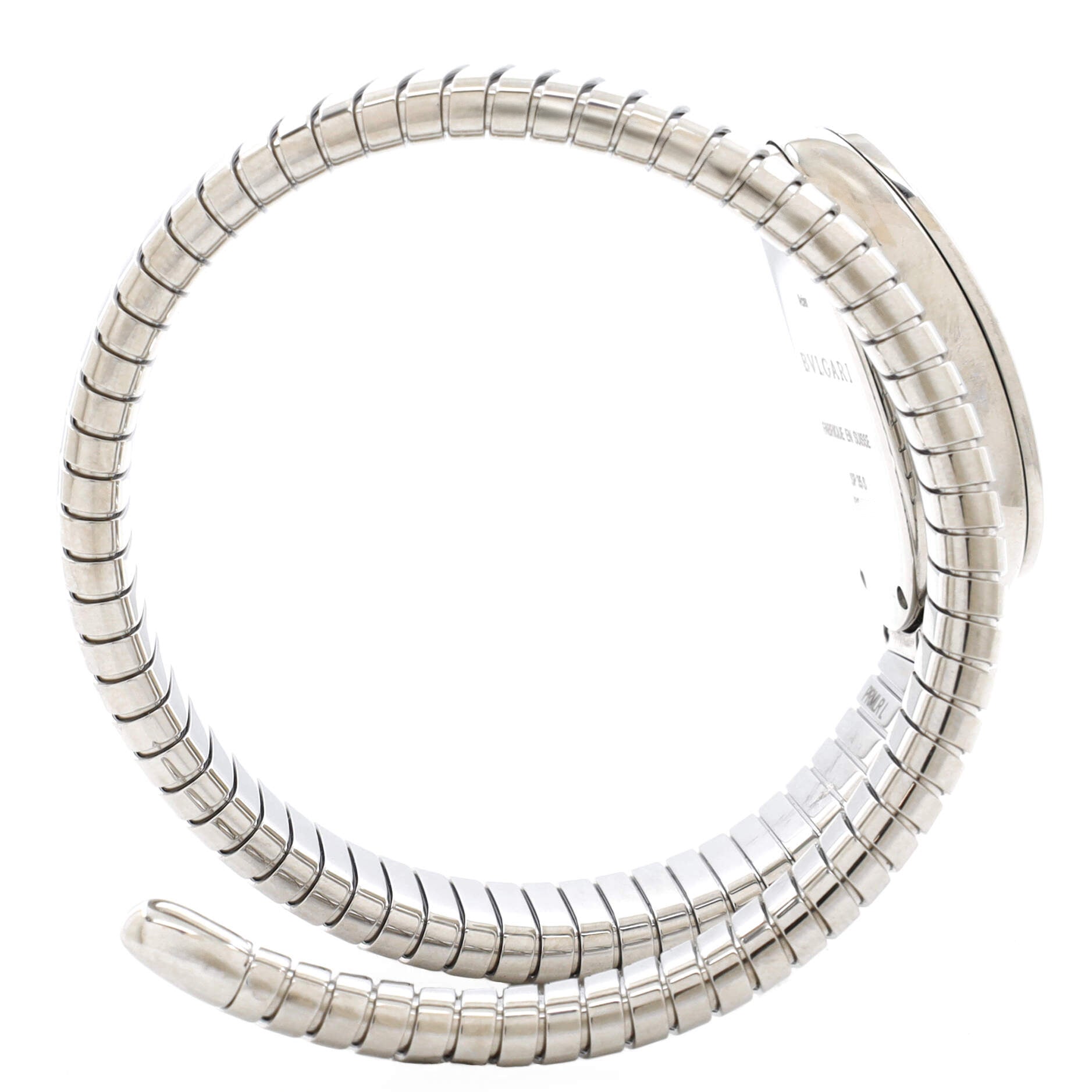 Serpenti Tubogas Single Spiral Quartz Watch Stainless Steel 23