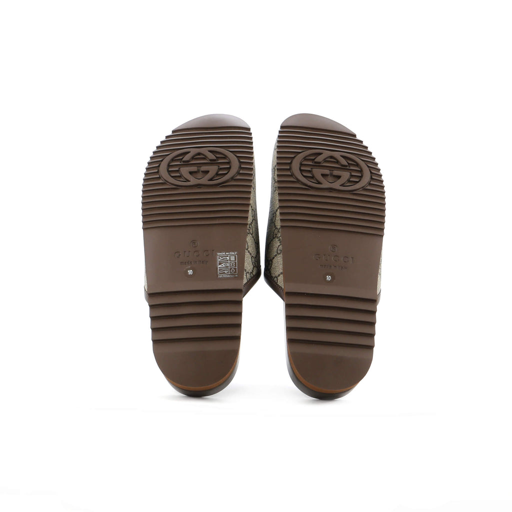 Women's Horsebit Mule Slippers GG Coated Canvas