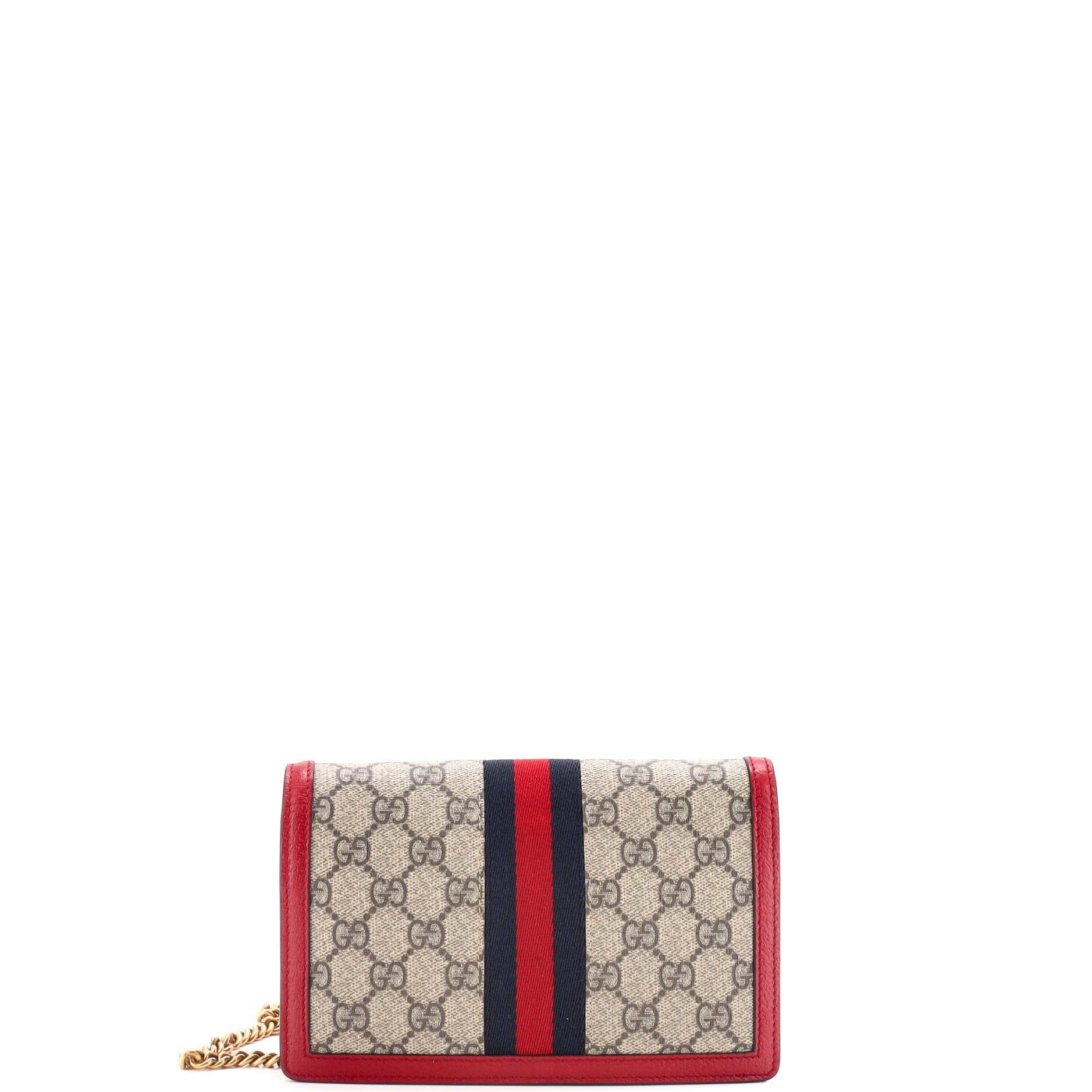 Queen Margaret Chain Wallet GG Coated Canvas Mini