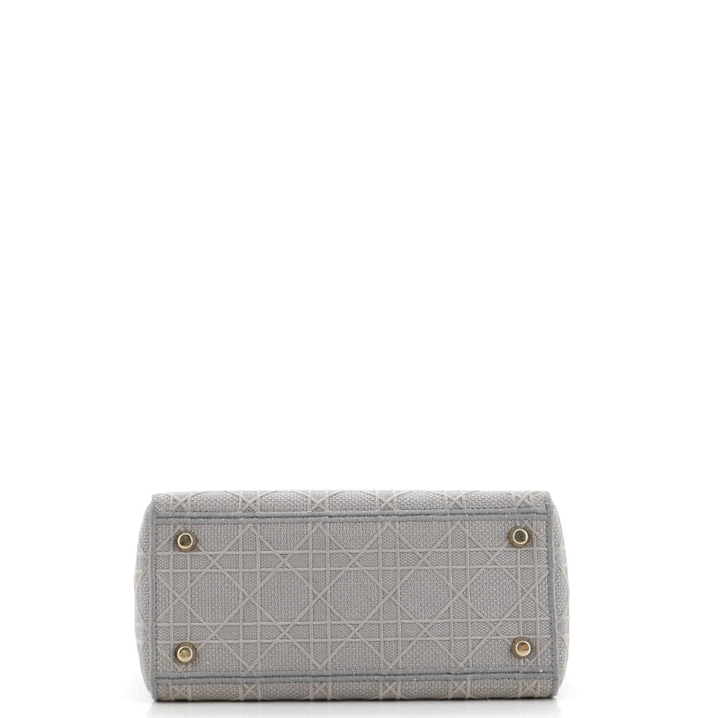 Lady D-Lite Bag Cannage Embroidered Canvas Medium