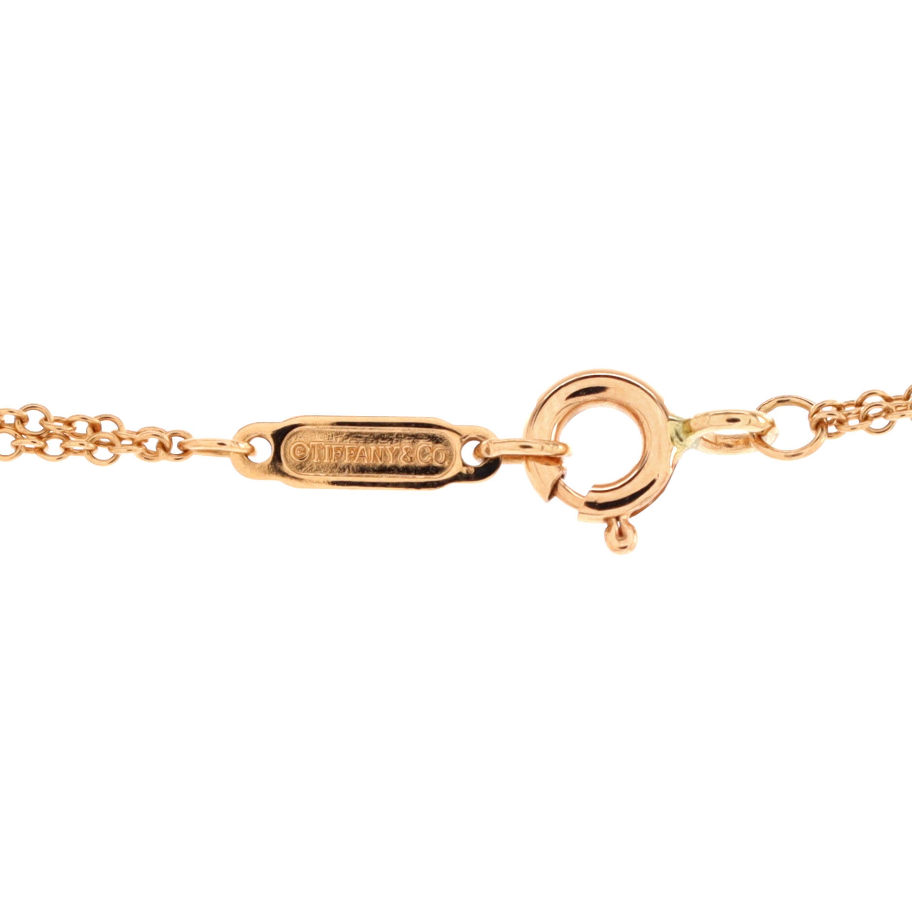 Infinity Double Chain Pendant Necklace 18K Rose Gold