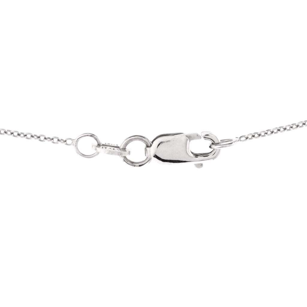 Tiny Treasures Circle Pendant Necklace 18K White Gold with Diamonds