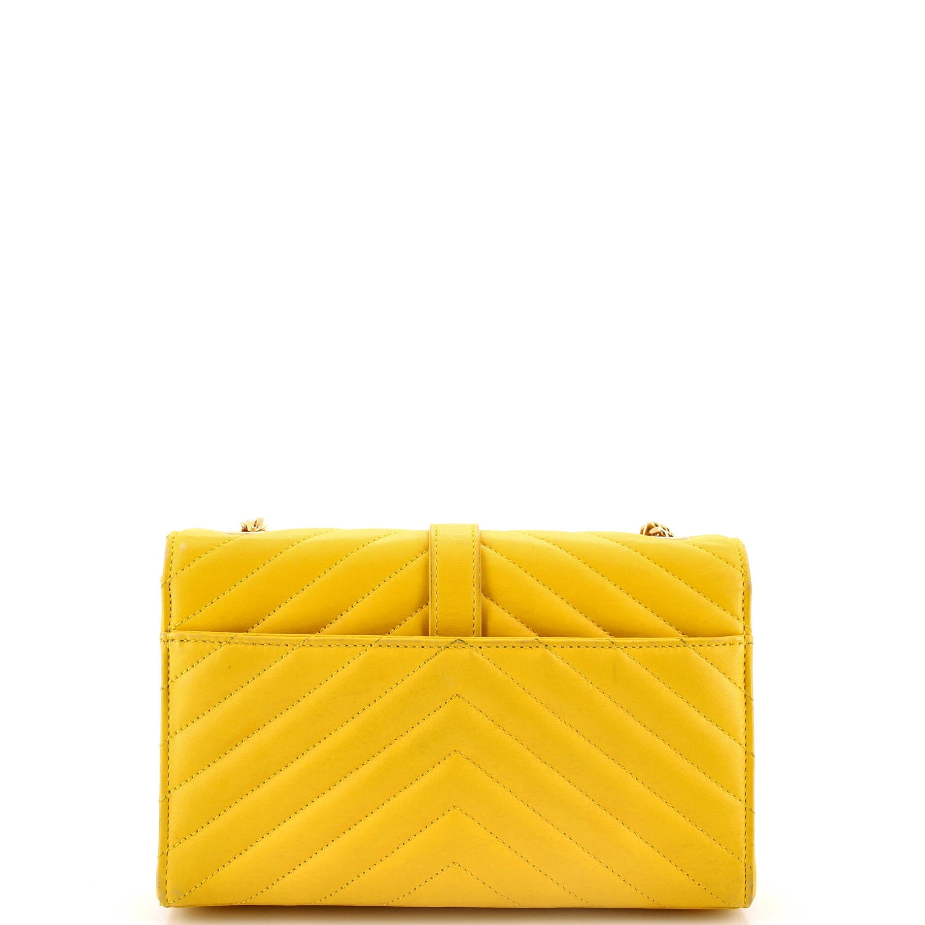 Classic Monogram Envelope Satchel Matelasse Chevron Leather Small