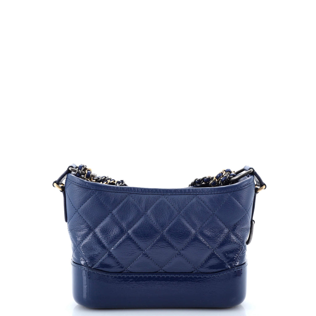Gabrielle Hobo Quilted Goatskin and Patent Small