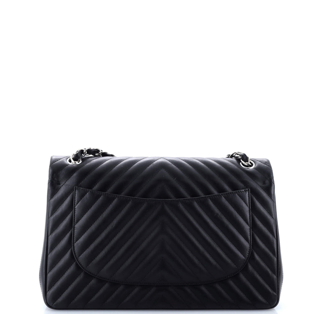 Classic Double Flap Bag Chevron Lambskin Jumbo