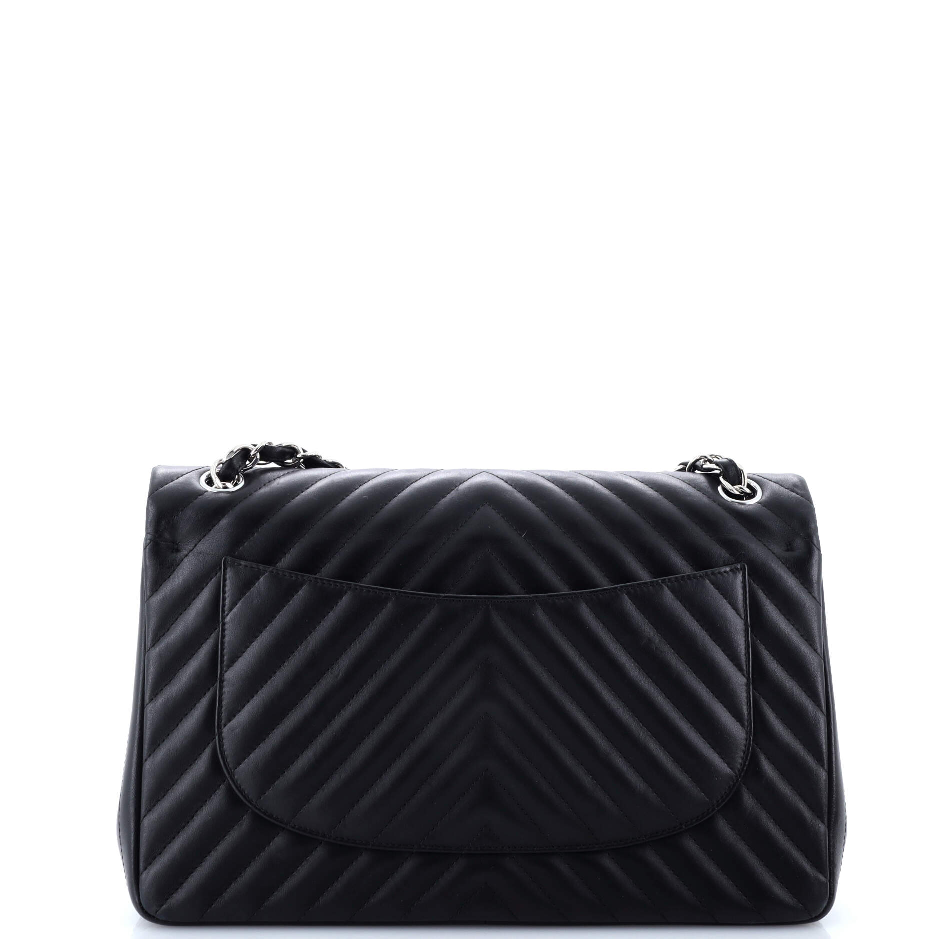 Classic Double Flap Bag Chevron Lambskin Jumbo