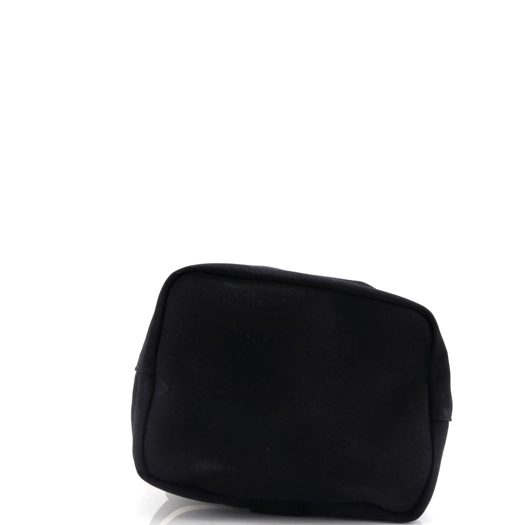 Rive Gauche Drawstring Sling Bag Embroidered Canvas