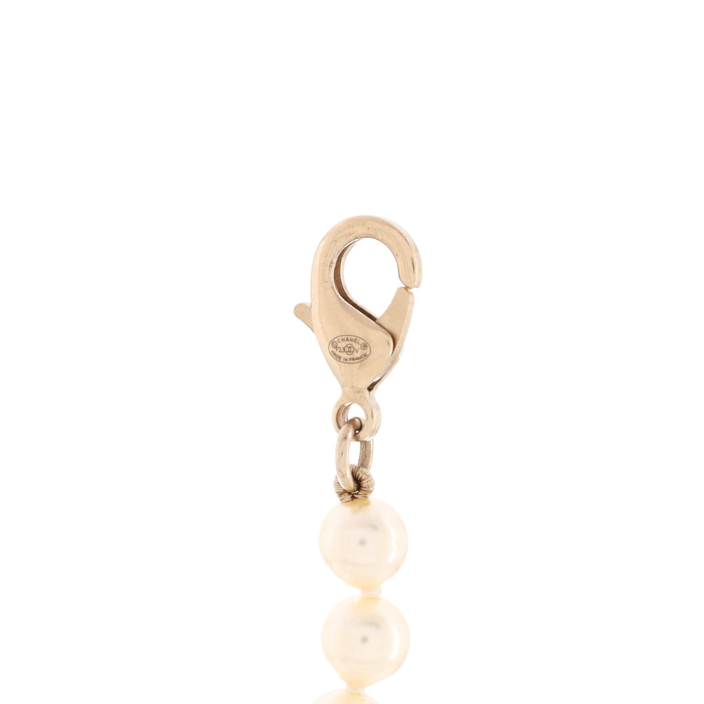 CC 100th Anniversary Short Necklace Metal with Faux Pearls and Crystals