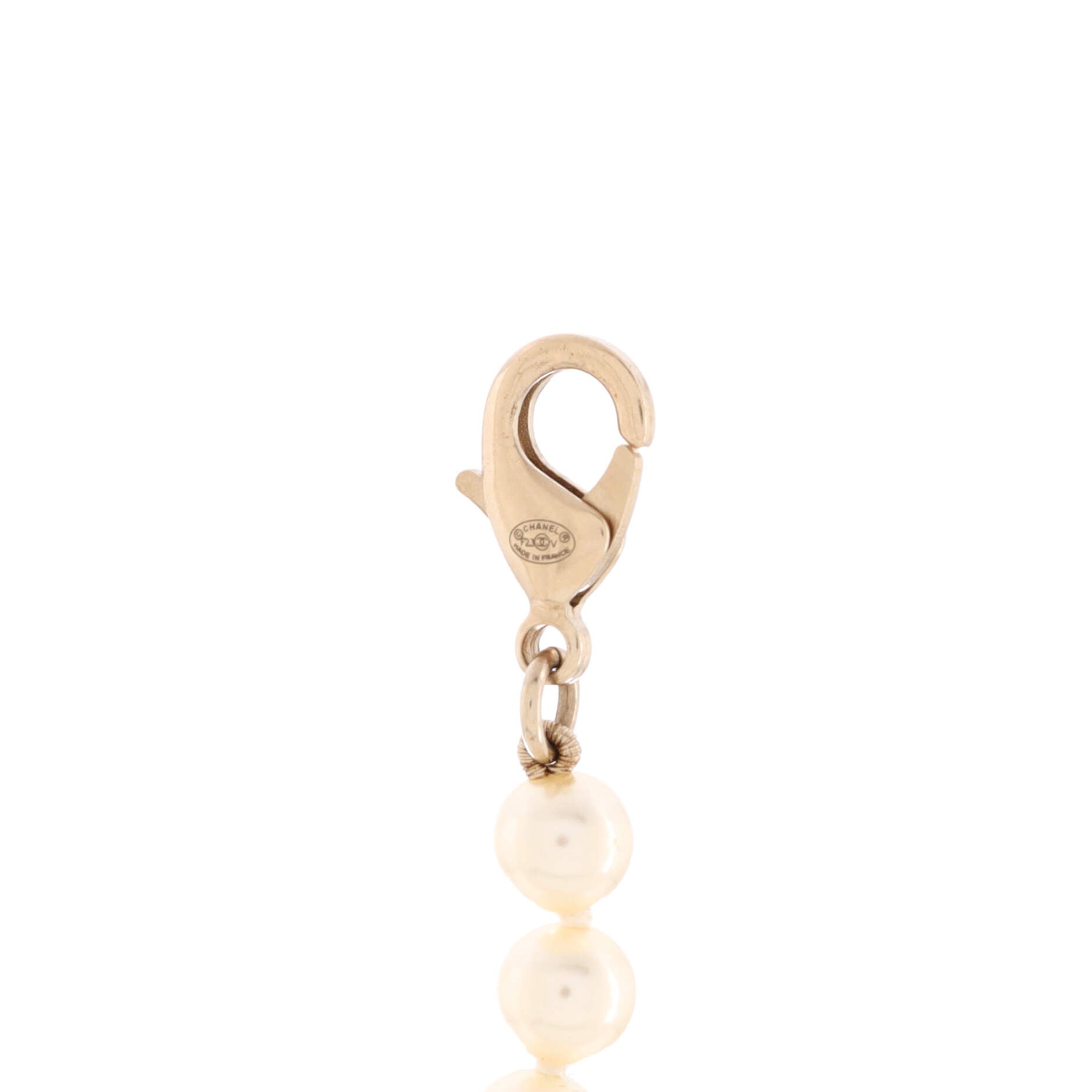 CC 100th Anniversary Short Necklace Metal with Faux Pearls and Crystals