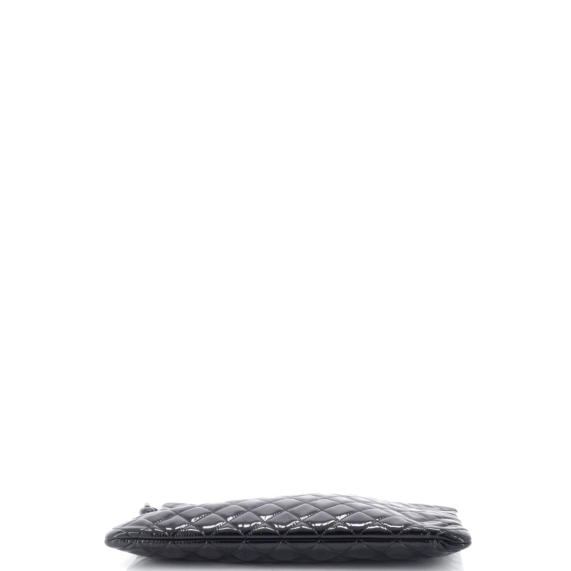 Valentine Hearts O Case Clutch Quilted Patent Large