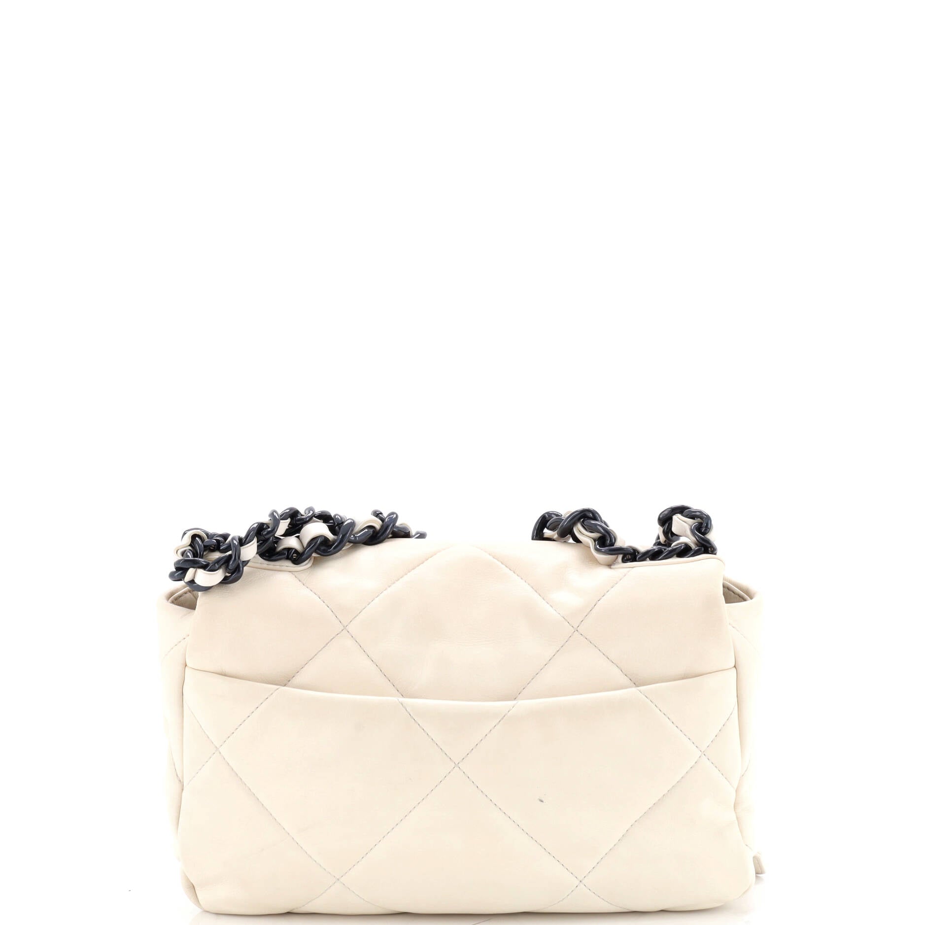 19 Flap Bag Quilted Glossy Calfskin Medium